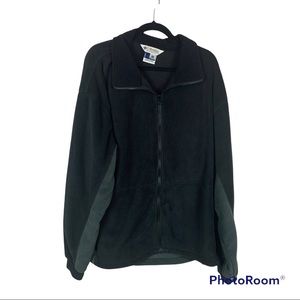 ❤️ Men's Columbia Black and Gray Two Toned Fleece Zip Up Jacket Size 2X Tall